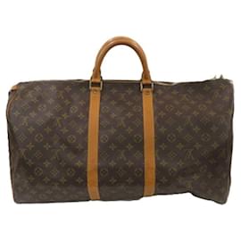 Louis Vuitton-Louis Vuitton Monogram Keepall 50 Bag-Brown,Monogram