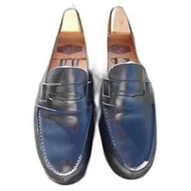 JM Weston-vintage black box moccasin jm weston 1980 7/5D 42-Black