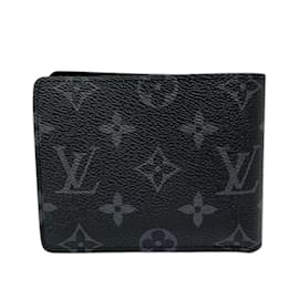 Louis Vuitton-Louis Vuitton Monogram Eclipse Bi-fold Wallet-Brown,Black,Monogram