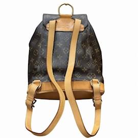 Louis Vuitton-Louis Vuitton Monogram Montsouris MM Backpack-Brown,Monogram