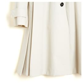 Prada-Prada 2016 Coat FR42 Ecru Gabardine Belted Mackintosh Trench Coat UK14 US12-Cream