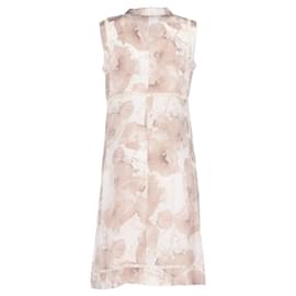 Chanel-Chanel Beige Silk Floral Dress - 2000s-Beige