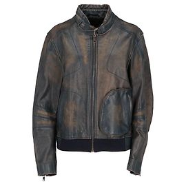 Marc Jacobs Shaded Blue Leather Jacket - 2020s Blue