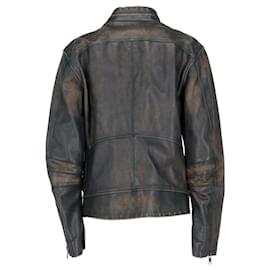 Marc Jacobs-Marc Jacobs Shaded Blue Leather Jacket - 2020s-Blue
