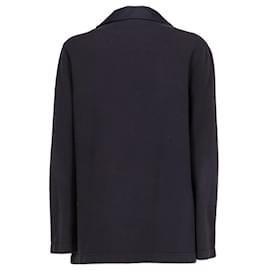 Chanel-Chanel Navy Blue Cotton Cardigan - 2000s-Blue,Navy blue