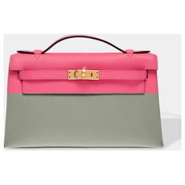 Hermès-HERMES Kelly Mini Bag in Pink Leather - 102511-Pink