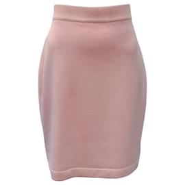 Chanel-Chanel Pink Cashmere Pencil Skirt-Pink
