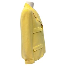 Chanel-Chanel Vintage Pale Yellow Blazer-Yellow