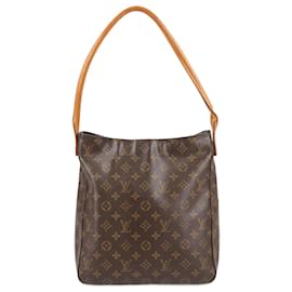 Louis Vuitton-Louis Vuitton Monogram Canvas Looping GM Shoulder Bag M51145-Brown