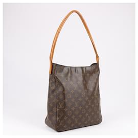 Louis Vuitton-Louis Vuitton Monogram Canvas Looping GM Shoulder Bag M51145-Brown