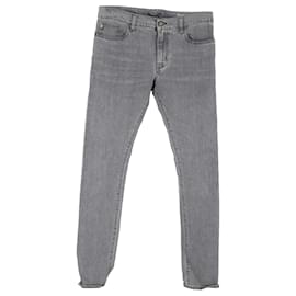 Saint Laurent-Saint Laurent Slim Fit Jeans in Grey Cotton Denim-Grey