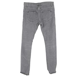 Saint Laurent-Saint Laurent Slim Fit Jeans in Grey Cotton Denim-Grey