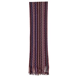 Cachecol com padrão de foulard Missoni em lã multicolorida Multicor