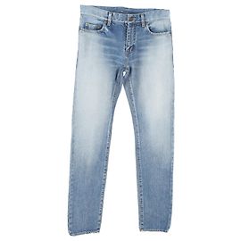 Jeans deslavados Saint Laurent en denim de algodón azul claro Azul Azul claro