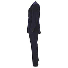 Burberry- Burberry London Single-Breasted Suit and Pants Set in Navy Blue Wool-Blue,Navy blue