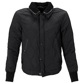 Tom Ford- Tom Ford Shear-Trimmed Down Jacket in Black Polyamide-Black