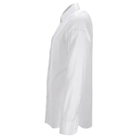 Gucci- Gucci GG Button-Down Shirt in White Cotton-White,Cream