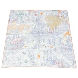 Hermès-Hermes Animapolis 90cm Scarf in Multicolor Silk-Multiple colors