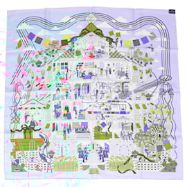 Hermès-Hermes La Maison des Carres 90cm Scarf in Multicolor Silk -Multiple colors