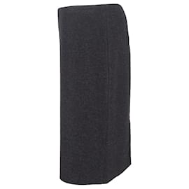 Max Mara- Max Mara Midi Pencil Skirt in Grey Wool-Grey