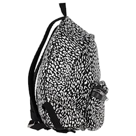 Saint Laurent- Saint Laurent Hunter Leopard Print Backpack in Black and White Canvas-Other,Python print