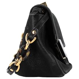 Fendi-Sac à bandoulière Fendi Mini Mama Forever Baguette en cuir noir-Noir
