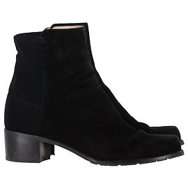 Bottines Stuart Weitzman en daim noir Noir