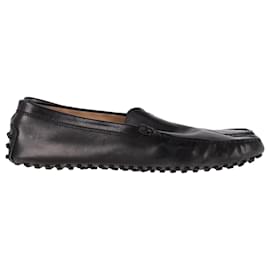 Tod's-Tod's Gommino Driving Shoes in Black Leather-Black
