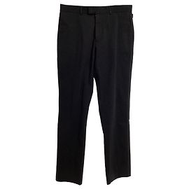 Calças slim-fit com fivela detalhada Louis Vuitton em algodão preto Preto