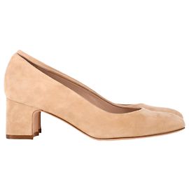 Stuart Weitzman Mary Ann 60 Pumps in Beige Suede Beige