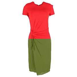 Gucci-Gucci Wrap-Effect Midi Dress in Red Viscose-Red