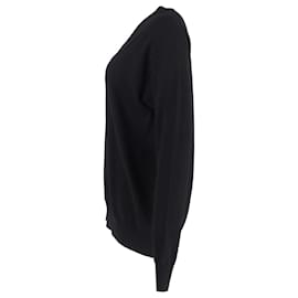 Maison Martin Margiela-Maison Margiela V-Neck Sweater in Black Wool-Black