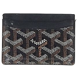 Goyard Saint-Sulpice Card Holder in Black Coated Canvas Black