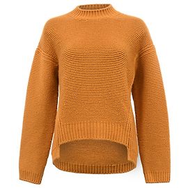 Hermès Strickpullover mit Stehkragen aus brauner Wolle Braun Rot