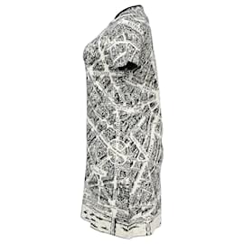 Dior- Dior Plan De Paris Knitted Mini Dress in Black and White Viscose-Multiple colors