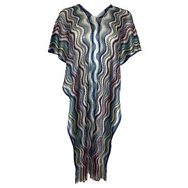 Missoni Zigzag Kaftan Poncho in Multicolor Viscose Multiple colors