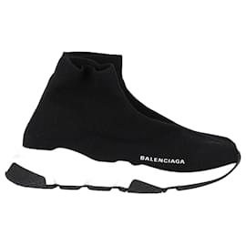 Balenciaga-Balenciaga Speed Sneakers in Black Polyester-Black