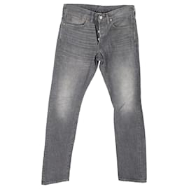 Ralph Lauren-Ralph Lauren Straight Jeans in Grey Cotton Denim-Grey