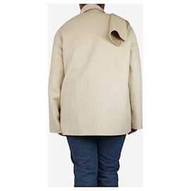 Autre Marque-AliciaAudrey White and beige wool coat - size One Size-White