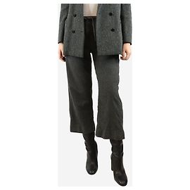 Autre Marque Grau Woll-Cropped-Hosen - Größe UK 16 Grau