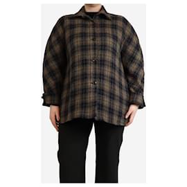 Autre Marque-Brown check padded overshirt - size M-Brown