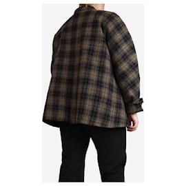 Autre Marque-Brown check padded overshirt - size M-Brown