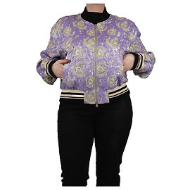 Dries Van Noten Purple lurex bomber jacket - size M Purple