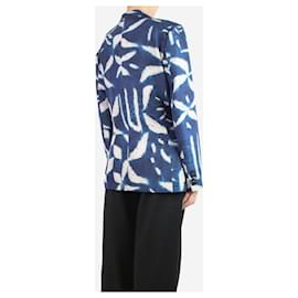 Ralph Lauren-Blue tie dye printed blazer - size UK 10-Blue