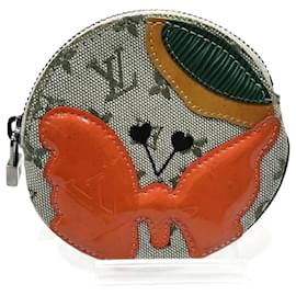 Louis Vuitton-Louis Vuitton Monogram Mini Comte de Faye Coin Purse-Orange,Khaki