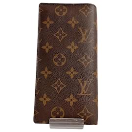 Louis Vuitton-Louis Vuitton Monogram Portefeuille Brazza Long Wallet-Brown