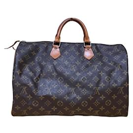 Louis Vuitton-Louis Vuitton Monogram Speedy 40 Handbag-Brown