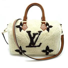 Louis Vuitton-Louis Vuitton Speedy Bandouliere 25 Handbag-Brown,White
