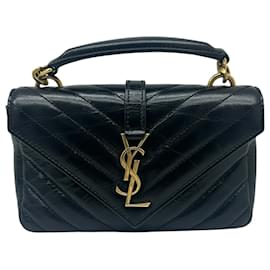 Saint Laurent-Saint Laurent College Mini Chain Shoulder Bag-Black