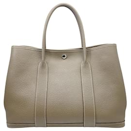 Hermès-Sac à main Hermes Garden PM Negonda Etoupe D Stamp-Beige,Taupe